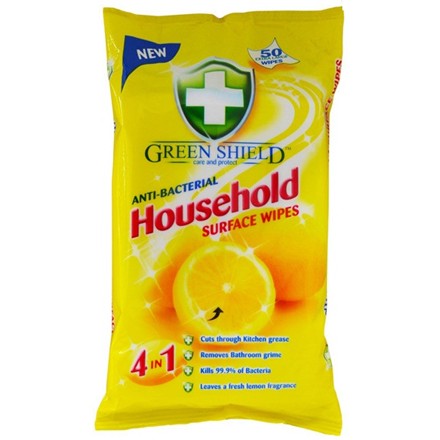 GREEN SHIELD ANTI-BAC WIPES - 70 WIPES