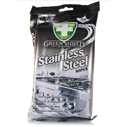 GREEN SHIELD -  STAINLESS STEEL WIPES - 70 WIPES