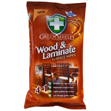 GREEN SHIELD - WOOD & LAMINATE WIPES - 70 WIPES