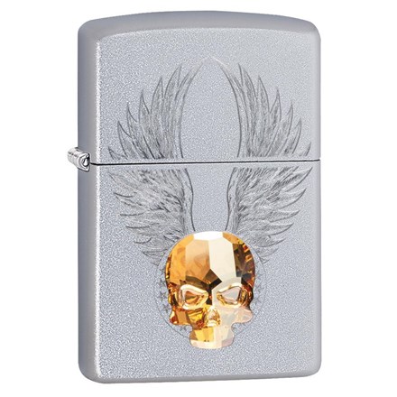 ZIPPO - GOLD SKULL W/ SWAROVSKI DESIGN