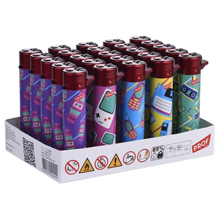 PROF RED FLINT LIGHTER - 90'S - 25 PACK