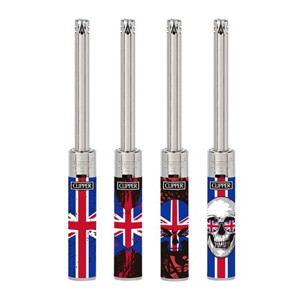 CLIPPER TUBE PLUS LIGHTER - SKULLS FLAGS
