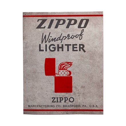 ZIPPO METAL RETRO WALL SIGN