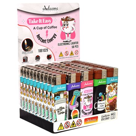 ADAMO PRINTED LIGHTER COFFEE - 50 PACK