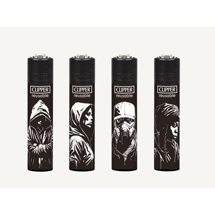 CLIPPER PRINTED FLINT- STENCIL STYLE - 48 PACK