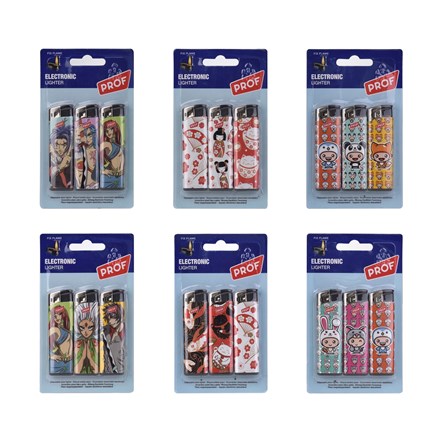 PROF MIX JAPAN ELECTRONIC LIGHTER - 3 PACK