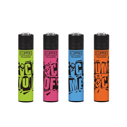 CLIPPER PRINTED FLINT - F*CK ALL - 48 PACK