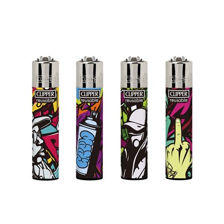 CLIPPER PRINTED FLINT - GRAFFITI 5 - 48 PACK