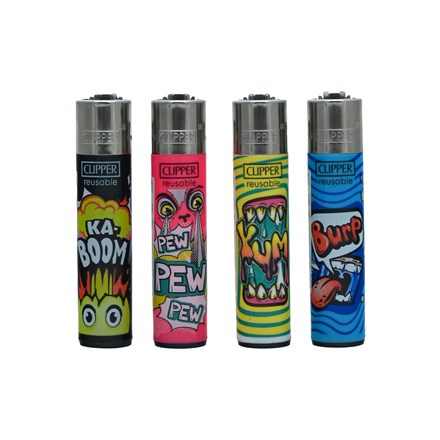 CLIPPER PRINTED FLINT - NOMATOPOEIA - 48 PACK