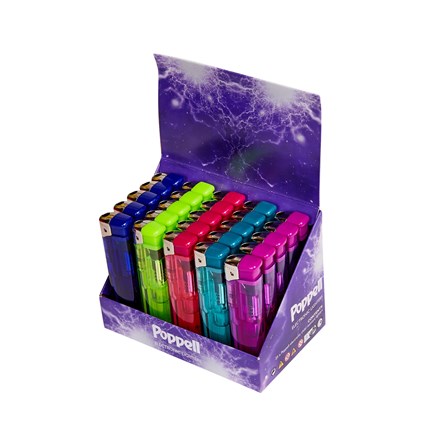 POPPELL - ELECTRONIC LIGHTERS - 25 PACK
