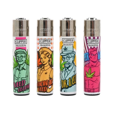 CLIPPER PRINTED FLINT - FAMILY WEED - 48 PACK