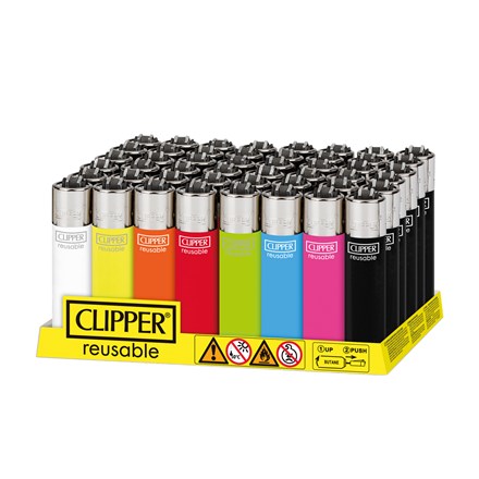 CLIPPER CLASSIC FLINT - SOLID - 48 PACK
