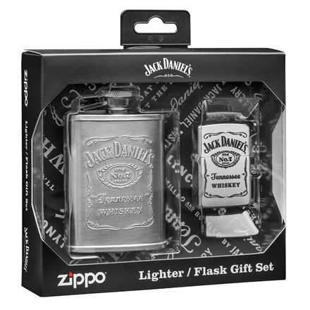ZIPPO - JACK DANIELS LIGHTER+FLASK GIFT SET