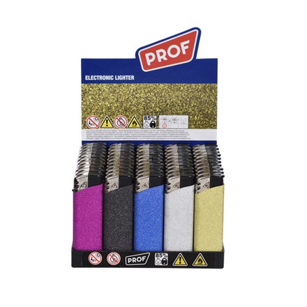 PROF - SHINY GLITTER REFIL ELECT LIGHTER - 50 PACK