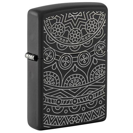 ZIPPO - ORNATE PATTERN DESIGN CR BLACK MATTE