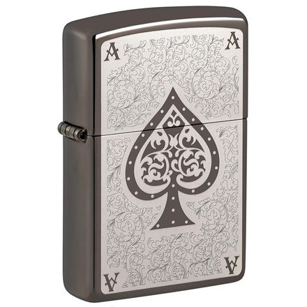 ZIPPO - ACE FILIGREE DESIGN BLACK ICE