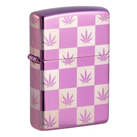 ZIPPO - 24747 CHECKERED CANNABIS DESIGN