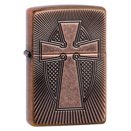 ZIPPO - 29736 DEEP CARVE CROSS DESIGN