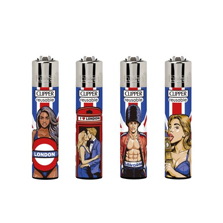 CLIPPER PRINTED FLINT - NAUGHTY LONDON 1 - 48 PACK