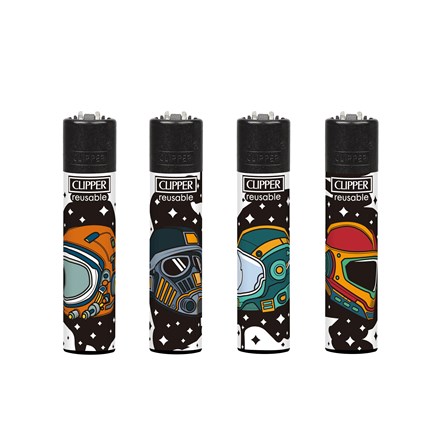 CLIPPER PRINTED FLINT - SPACE HELMETS - 48 PACK