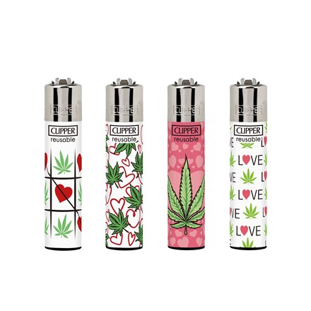 CLIPPER PRINTED FLINT - WEED GAME - 48 PACK