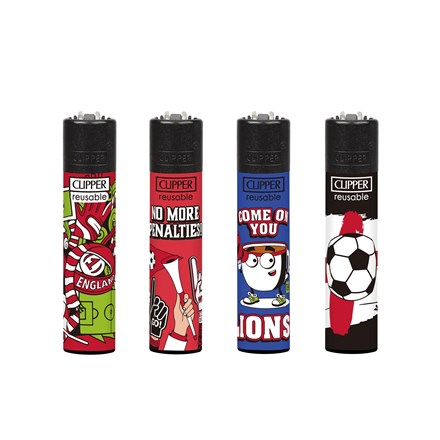 CLIPPER PRINTED FLINT - WORLD FOOTBALL 3 - 48 PACK