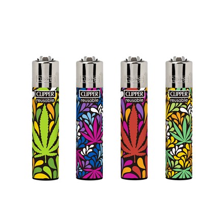 CLIPPER PRINTED FLINT - LEAF STYLE - 48 PACK