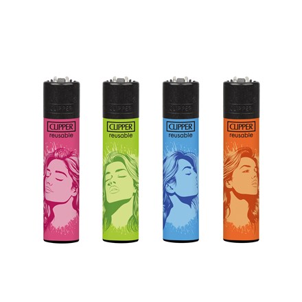 CLIPPER PRINTED FLINT - WATERCOLOR LADIES - 48 PACK