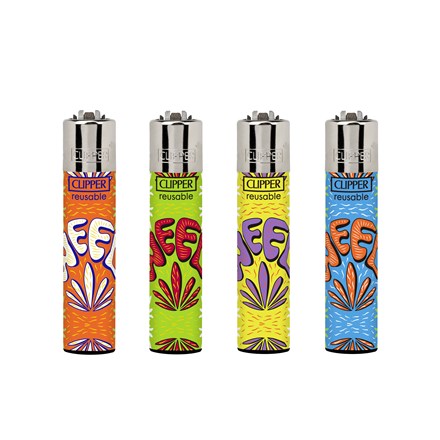 CLIPPER PRINTED FLINT - WEED FLOW - 48 PACK