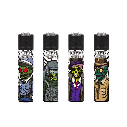 CLIPPER PRINTED FLINT - ZOMBIE FORCE - 48 PACK