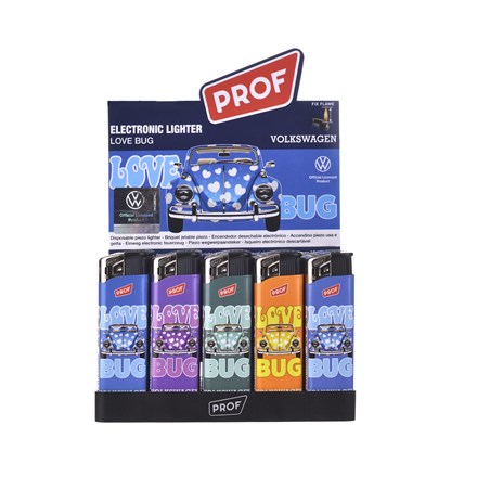 PROF - VW FIX LOVE BUG ELECTRONIC LIGHTERS - 50 PACK