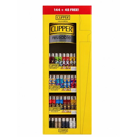 CLIPPER PRINTED FLINT STAND - OPENSHAPE MIX 1 - 144+48 PACK