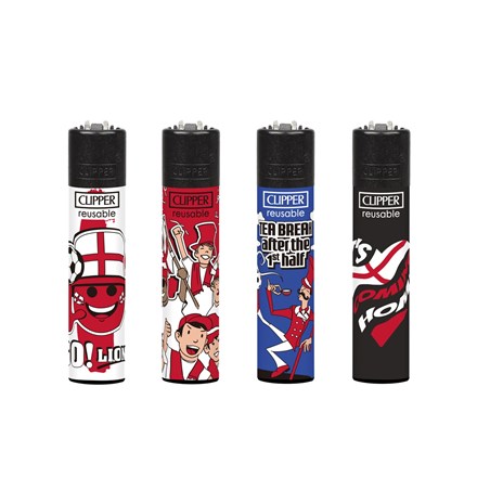 CLIPPER PRINTED FLINT - WORLD FOOTBALL 1 - 48 PACK