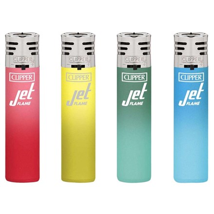 CLIPPER REFILLABLE JET FLAME - METALLIC GRADIENT 3 - 24 PACK