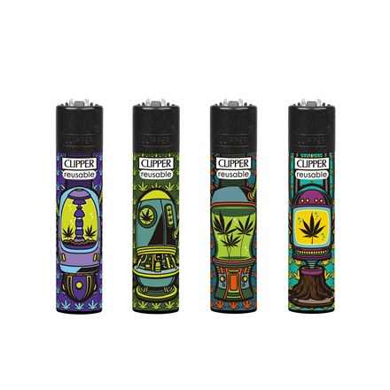CLIPPER PRINTED FLINT - WEED ENGINE - 48 PACK