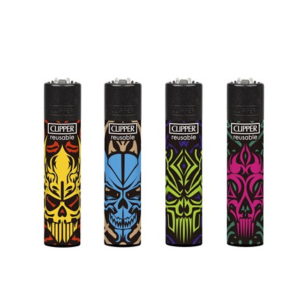 CLIPPER PRINTED FLINT - MADE IN SKULL - 48 PACK