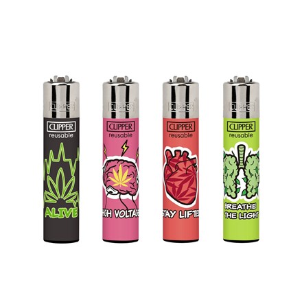 CLIPPER PRINTED FLINT - CARE YOURSELF - 48 PACK