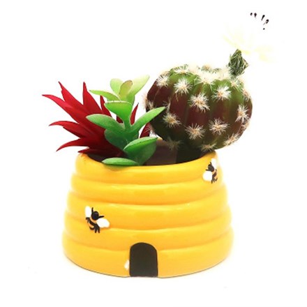 BEEHIVE SHAPED CERAMIC PLANT POT