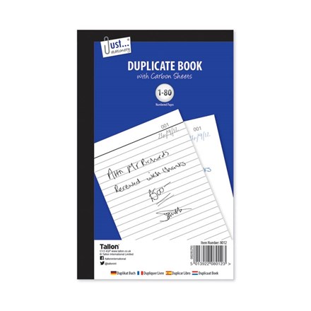 JUST STATIONERY - DUPLICATE BOOK - 80 SHEETS