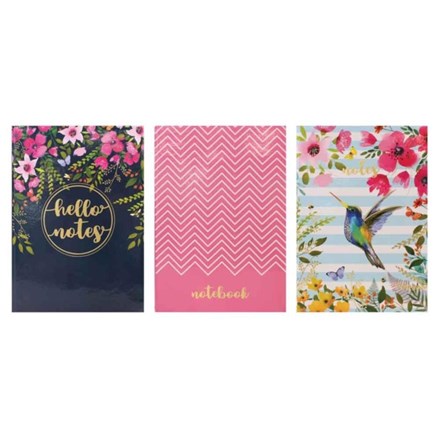 A5 HARDBACK NOTEBOOK FLORAL PATTERNS
