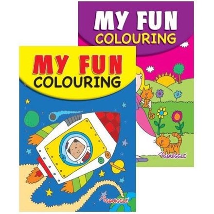 SQUIGGLE - A5 FUN COLOURING BOOK - SPACE/PRINCESS