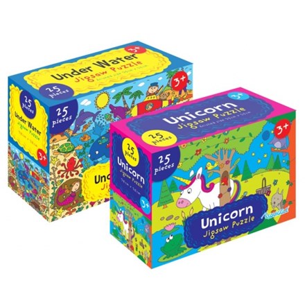 SQUIGGLE - 25PC JIGSAW PUZZLE - UNICORN/SEALIFE