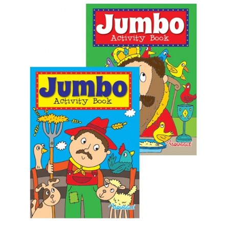 SQUIGGLE - JUMBO ACTIVITY BOOK 3&4 - 2 ASST