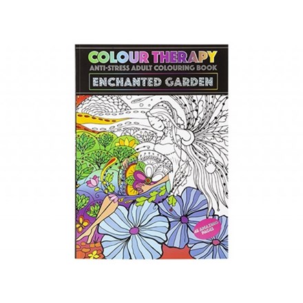 A4 ENCHANTED GARDER COLOUR THERAPY BOOK - 48 PAGES