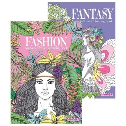FASHION & FANTASY COLOURING BOOK - 2ASST