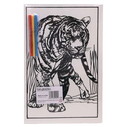 MEDIUM COLOURING BOARD - WALKING TIGER