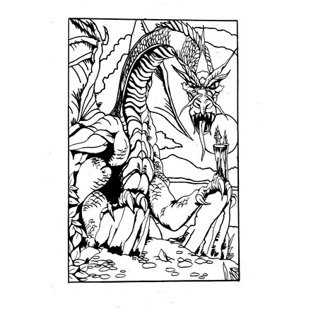 MEDIUM COLOURING BOARD - DRAGON