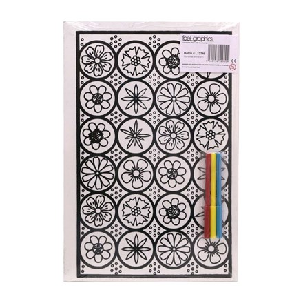 MEDIUM COLOURING BOARD - FLOWER 2