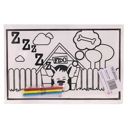 MEDIUM COLOURING BOARD - DOGGY BONE