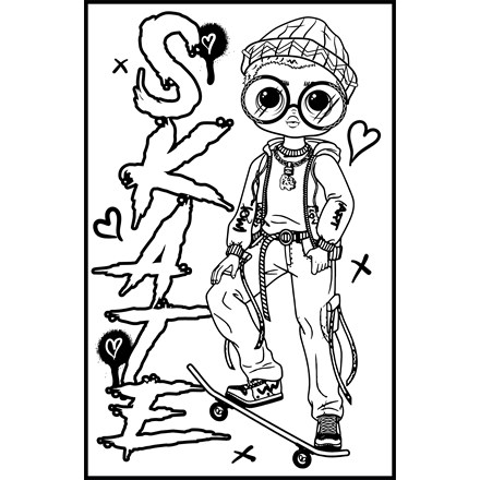 MEDIUM COLOURING BOARDS - LOL TWEEN SKATE